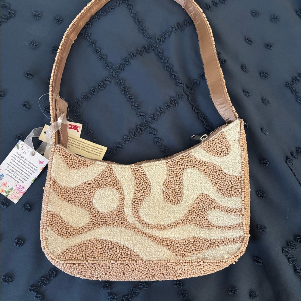 Elegant Beaded Shoulder Bag